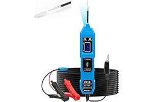 OBDResource Spannungsprüfer Auto Circuit Tester, 6V-24V DC Spannungsprüfer kfz mit Stromprobe Digitaler Bildschirm für die Prüfung der Autobatterie/Kontinuität/Erdung/Polarität/Idle/Diode/Lampe