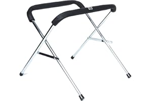 Fame Marching BassDrum Ständer, Leichtgewichtiger, Zusammenklappbar, 50x37cm Gepolsterte Ablagefläche, Mit Kunststoffschonern