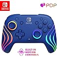 PDP Afterglow Wave Wireless Pro Controller with Full Motion for Nintendo Switch, Nintendo Switch - OLED Model, 8 RGB LED Lighting Zones, 30 Foot Range, 20 Hour Rechargeable Battery: Blue