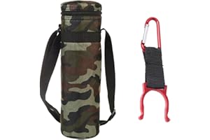 SLAXJNE 1 Bolsa De Hielo Cilíndrica, 1 Hebilla Para Colgar Botella De Agua, Funda Para Termo, Bolsa Portabotellas Con Correa Ajustable, Funda Para Botella De Agua Portátil