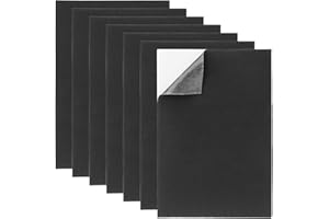 CTYUEYUN Guma piankowa, samoprzylepna, czarna, antypoślizgowa płyta piankowa, 300 x 210 x 3 mm, płyty z gumy piankowej, samoprzylepne podkładki, płyta piankowa do mebli, prac ręcznych, 7 sztuk