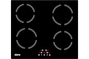 CIARRA Plaque Induction - Table de Cuisson Encastrable - 4 Foyers - Minuteur, 9 Niveaux de Puissance, Commande Tactile, AWBBIH4-A