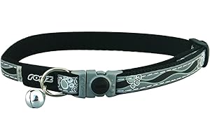 ROGZ CB08-A Halsband Nightcat, S, schwarz