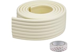 CHANGRONGSHENG Edge Corner Guards for Baby Table Protectors Corners Cushion Bumper Safety Edge Children's Anti Collision Strip Foam Safety Strips with Double Sided Tape for Kids Babies Toddler 2m x 80mm x 8mm Beige