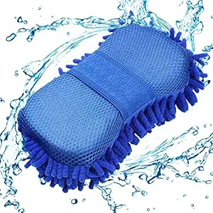 HEMSKAR Microfiber Car Washing and Dusting Sponge for Home Kitchen Office Cleaning_Pack of 1