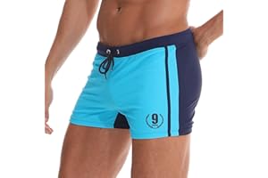 Arcweg Men's Swimming Trunks Shorts Sport Boxer Swimwear Boxers Underwear Drawstring Summer Beach Board Shorts Elastic Swimsuit Bottom