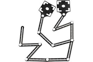 Hifrom Template Tool, 12 Sides Multi-Angle Measuring Ruler, Multi-Angle Ruler with Tile Positioning Aperture Ruler, Aluminium Alloy Angle Template for DIY Carpenters, Tillers, Craftsmen