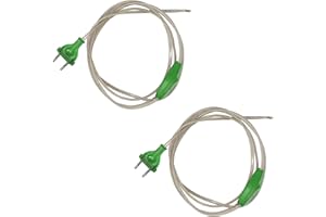 HALOTEC | Pack 2 Cables Alimentación Transparente 1.5m | Interruptor Clavija Verde | Interruptor y clavija color verde 1,5 metros (100+50cm)