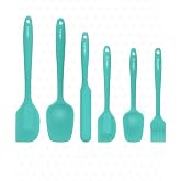 Valletta Drongo Heat Resistant Fireproof Nonstick Silicone Spatula Set 6 Pieces Turquoise