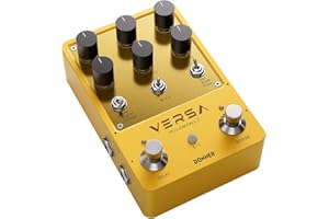 Donner Delay & Reverb Pedal with Tap Tempo, Preset Saving, Stereo in/out, Digital 3x3 Multi-Mode Effects for Electric Guitar, True Bypass (Versa - Yellow Fall II)