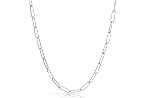 Made by Nami Halskette Silber aus Edelstahl - 50-cm Feine Silberkette Glieder-Halskette - Glieder-Kette - Handmade Herren-Kette - Panzer-Kette - Männer-Geschenk - Herren-Schmuck (Silber Raw)