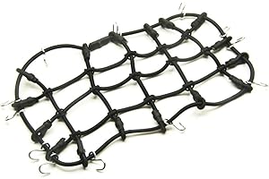 ZUOLAN 1/10 Echelle Voiture élastique Porte-Bagages Net Filet avec Crochet pour 1/10 Crawler TRX-4 D90 SCX10 Wtairh RC Porte-Bagages (Noir)