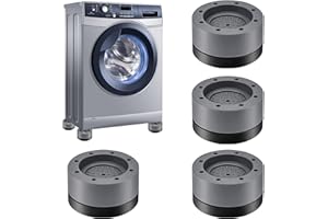 Nutabevr 4 sztuki podkładki antywibracyjne, pralka do pralki antywibracyjnej, amortyzatory do pralki, pralki i mebli, lodówki, szare