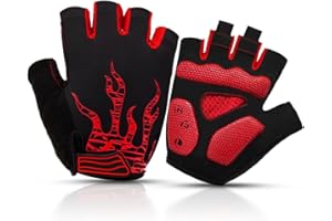 BTNEEU Gants Cyclisme Demi-Doigts Gants Velo Gel Anti-Choc Anti-Dérapage, Respirant Gant Demi Doigt Mitaines Velo Homme, Gants VTT Gel Été de Fitness Sport Escalade pour Homme et Femme
