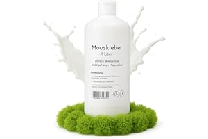 GJS Mooskleber 1L – Bastelkleber für konserviertes Moos (Island-, Kugel- & Flach-Moss), ideal zum Basteln/selber machen von Pflanzen-Bildern, Design-Wänden sowie als Deko in Terrarium und Modellbau