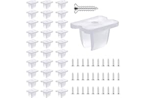 SLIVERDEW 30 PCS Light Strip Clips Waterproof LED Strip Mounting Clips Holder, Strip Light Mounting Brackets, With Screws fit 5mm to 6mm Silicone LED Strip Lighting(Translucent)