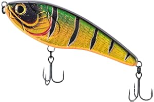 Dr.Fish Pike Fishing Lure Jerkbait Wobbler 130mm/57g Slow Sinking Glide Bait for Predator Fish Loud Rattle Pike Wobbler Slown Sinking Lure