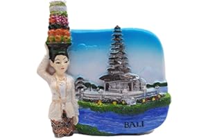 MUYU MAGNET Calamita da frigorifero 3D di Bali Island Indonesia regalo regalo per casa e cucina decorazione adesivo magnetico Bali Indonesia frigorifero magnete