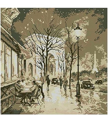 SWEET HOME Kreuzstich-Set „Lady In Painting“ – 160 X 220 Stiche, 14 Karat, ägyptische Baumwolle, 40 X 46 Cm