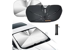 Oziral Auto Frontscheiben Sonnenschutz Front-Sonnenschutz UV-Schutz für Auto Faltbarer Frontscheiben Sonnenschutz Regenschirm Schutz mit Auto 128 * 65cm