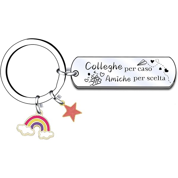 Portachiavi Regalo Per Collega Donna Con Incisione: Il Caso Ci Rende Colleghi, La Fortuna Amici - 2