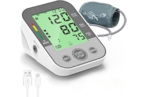 P PANACARE Blood Pressure Monitor - PANACARE Blood Pressure Machine with Large Screen Tri-Color Backlight, Voice Readout and Heart Rate Monitor,Home Blood Pressure Monitor with 22-42cm Extended Cuff