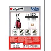 Ar&ccedil;elik TT420 Elektrikli S&uuml;p&uuml;rge ile Uyumlu Toz Torbası 15 adet