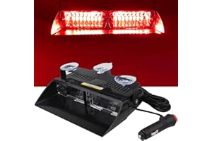 yifengshun rouge LED application de la loi d'urgence balise danger stroboscopique lumières haute luminosité 16 LED 12 V voyant d'avertissement pour camion remorque Interio