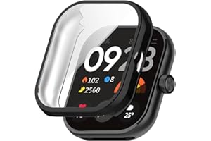 BYISYUE Etui do Redmi Watch 5, folia ochronna, silikonowe etui ochronne z termoplastycznego poliuretanu (TPU), ochrona przed zadrapaniami, kurzem, etui do Xiaomi Redmi Watch 5 (czarne)