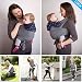 Ldex Soft Baby Slings | Compact and Comfortable Baby Wraps | Pure Cotton/Spandex | Nursing Cover | Suitable for Newborns To 35 Lbs | Nice Baby Shower Item | (Gray)