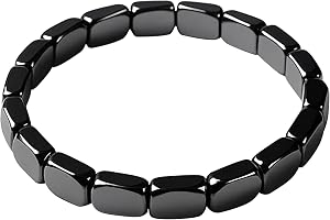 NlsqEU Hematitarmband, magnetiskt armband för män, magnetiskt stenarmband, naturligt armband för män, inspirerade av romerska generaler och vikingakrigare