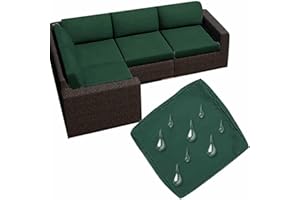 UWOBTN Replacement Outdoor Cushion Covers Waterproof, 50x50 60x60 Garden Sofa Seat Cushion Slipcover With Zipper, Removable Patio Cushion Covers For Indoor Outdoor Rattan Furnitur(Color20,50x50x5cm)