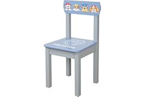 roba Kids Chair Paw Patrol - Perfect Addition to The roba Seating Group - Children's Furniture for Ages 18 Months and Up - Features Popular Cartoon Characters - Wood Gray/Blue