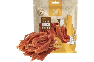 MERSJO Dog Treats - 92% ad alto contenuto di carne, Senza Cereali e Zuccheri, crocchette per cani come integratore quotidiano, masticatore naturale, petto d'anatra essiccato, 500g