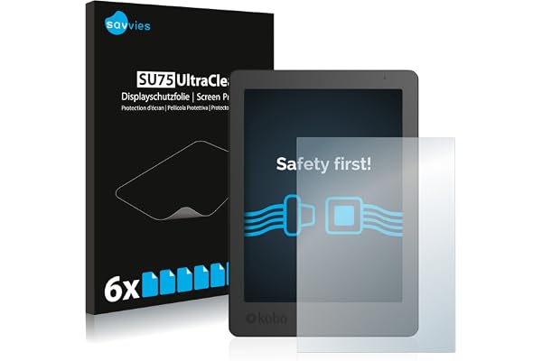 savvies Protection Ecran pour Kobo Aura Edition 2 6 Pièces - Film Protection Ultra Clair