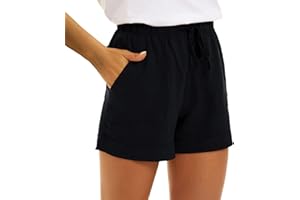 riou Pantalon Deporte Corto Mujer Verano Algodón Bermudas de Trabajo Elástico Jogging Pantalon Señoras Elegant Ligera Regular Fit Pantalones de Yoga para Fitness Jogger Correr Casual