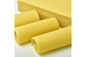 SPORTARC Lot de 30 feuilles de cire d'abeille pour la fabrication de bougies, la ruche, le fond de teint, la ruche, les cadres en cire d'abeille, le kit d'équipement d'apiculture