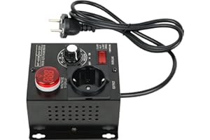 YEARNINGLIFE Voltage Regulator, dimmer, regolatore di velocità AC 220 V, 9 A, 4000 W, SCR, regolatore di tensione del motore, regolatore di velocità, regolatore di velocità, dimmer utensili elettrici regolabili