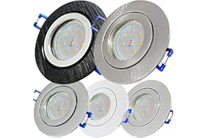 ‎ETT DISTRIBUTION GMBH ETT Distribution GmbH LED Bad Einbauleuchten 12V inkl. 5 x 5W SMD LM Farbe BiColor IP44 Einbauspots Neptun Rund 4000K mit Trafo