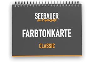 SEEBAUER diy Farbtonkarte CLASSIC, 500 Farbtöne, Farbmusterkarte für Innenfarben, Fassadenfarben und Lacke