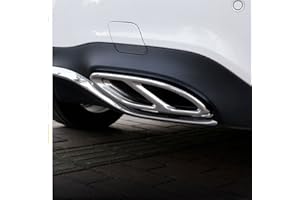 METYOUCAR Embellecedor para tubos de escape para Mercedes Benz AMG Pipe Tail Throat GLC A B E C Class W205 Coupe W213 W176 W246 2015-2017.