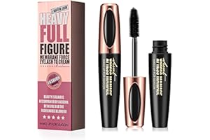 LOFUANNA 4D Silk Fiber Eyelash Mascara,4D Fibra di Seta Mascara Estensione Impermeabile Trucco Nero Freddo Kit Occhio Ciglia