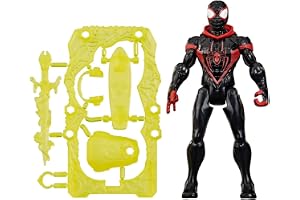 Marvel Spider-Man ActionVerse Miles Morales-actionfigur och tillbehör, superhjälteleksak på 11,4 cm för barn, från 4 år