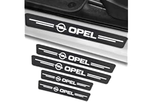 BIGROUP 4 pièces Protecteur de seuil de Voiture pour Opel, Protection des marches de Porte, Autocollant de seuil en Fibre de Carbone Anti-Rayure