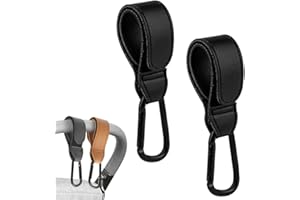 SGERUFZ 2 Piezas Ganchos Carro Bebe Ganchos Carrito Bebe Ganchos para Carro Bebe Accesorios Carrito Bebe Gancho carro Bebe para Sillita Cochecito Carro de la Compra (Negro)