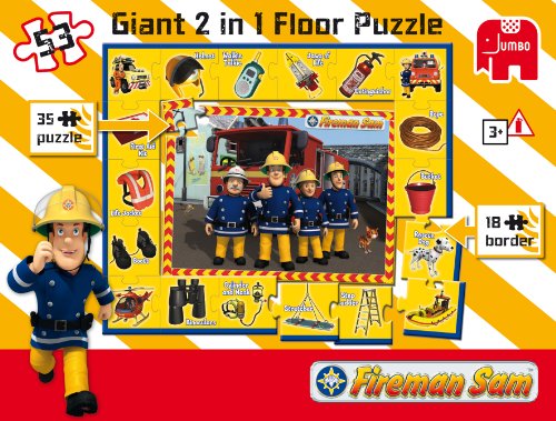 Fireman Sam 2 in 1 Giant Activity Floor Puzzle (53 Pieces)