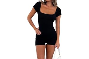 Tuta da donna alla moda, tinta unita, pagliaccetto lungo, spalle scoperte, maniche in rete, tuta elegante e ampia, tuta estiva da donna, Nero , XXL