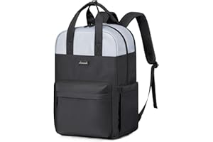 LOVEVOOK Rucksack Damen, Laptop Rucksack 15,6 Zoll, Groß Schulrucksack Teenager Mädchen, Reiserucksack Business Rucksäcke Arbeitsrucksack Cityrucksack Für Uni Schule Büro, Hellgrau Grau