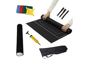 TINYOUTH Puzzlematte für Puzzle 1000/1500/2000 Teile, 1.5mm Aufblasbare Puzzlematte Rollen mit Puzzle Tabletts/Inflator/Tasche/Gurte für Rundes Puzzle Quadratisches Puzzle & Rechteck Puzzle, Schwarz