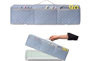 RZMAYIS Upgrade Dust Cover Compatible with Cricut Explore Air 2, Cricut Maker,Cricut Explore 3,Cricut Maker, Maker Machine Cover with 3 Pockets for Cricut Accessories and Supplies (Cover-Grey)